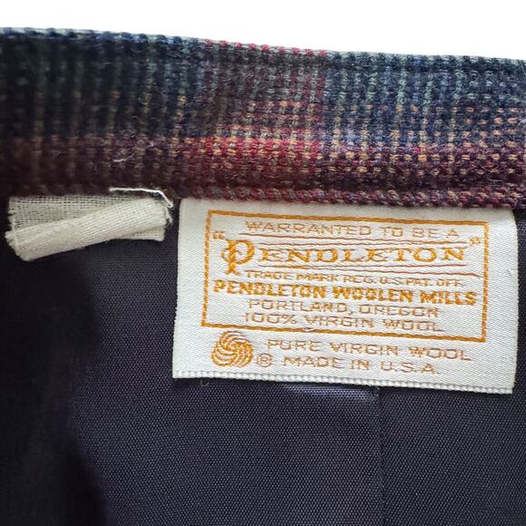 VTG Pendleton 100% Wool Skirt Women's sz 8 10 Vintage Midi Plaid Straight Preppy - Picture 4 of 7